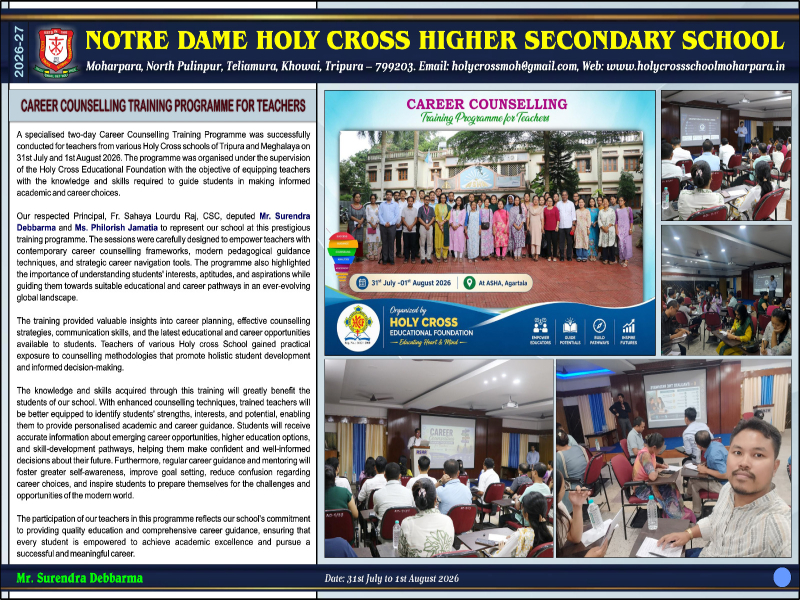 Career Counselling Training Programme for Teacher